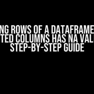 Dropping Rows of a Dataframe Where Selected Columns Has NA Values: A Step-by-Step Guide