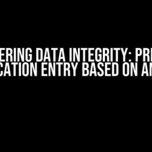 Mastering Data Integrity: Prevent Duplication Entry Based on Amount