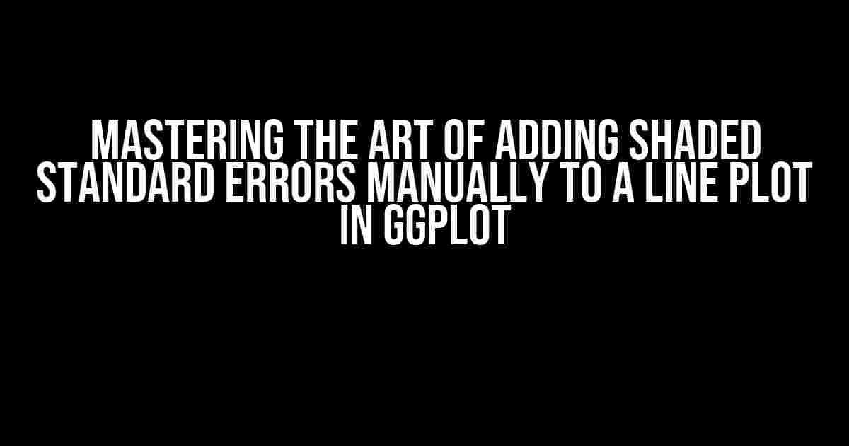 Mastering the Art of Adding Shaded Standard Errors Manually to a Line Plot in Ggplot