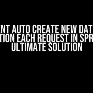 Prevent Auto Create New Database Connection Each Request in Spring: The Ultimate Solution