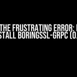 Solving the Frustrating Error: Not Able to Install BoringSSL-GRPC (0.0.32)